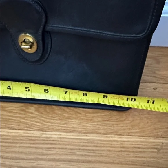 Vintage Black Leather Coach Willis Bag 9927 - Picture 2 of 7